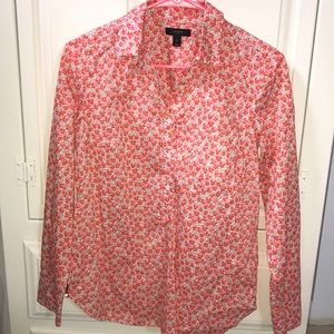 JCREW 4 button liberty print tunic